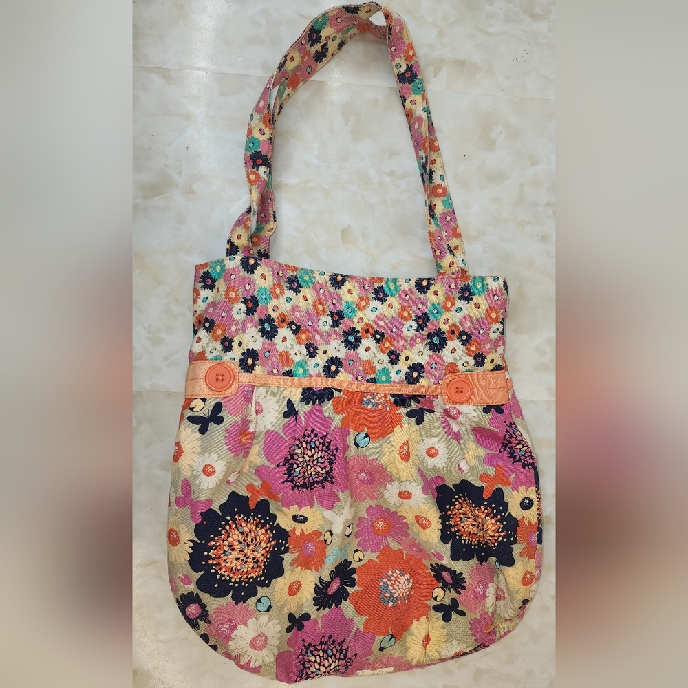 Floral Multicolor Tote Bag - Picture 1 of 2